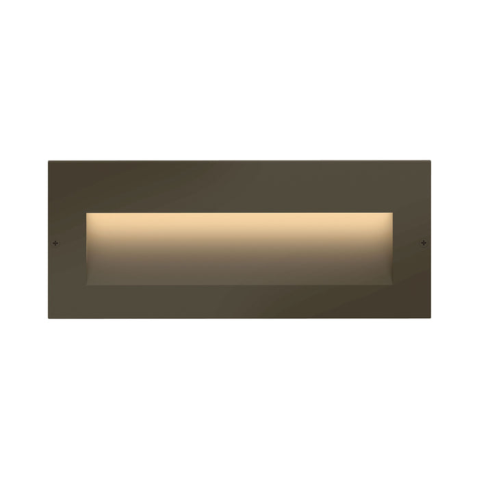 Taper LED Step Light in Wide Horizontal/Bronze.