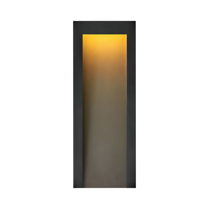 Taper Outside Area Led Wall Light in Large/Textured Black.