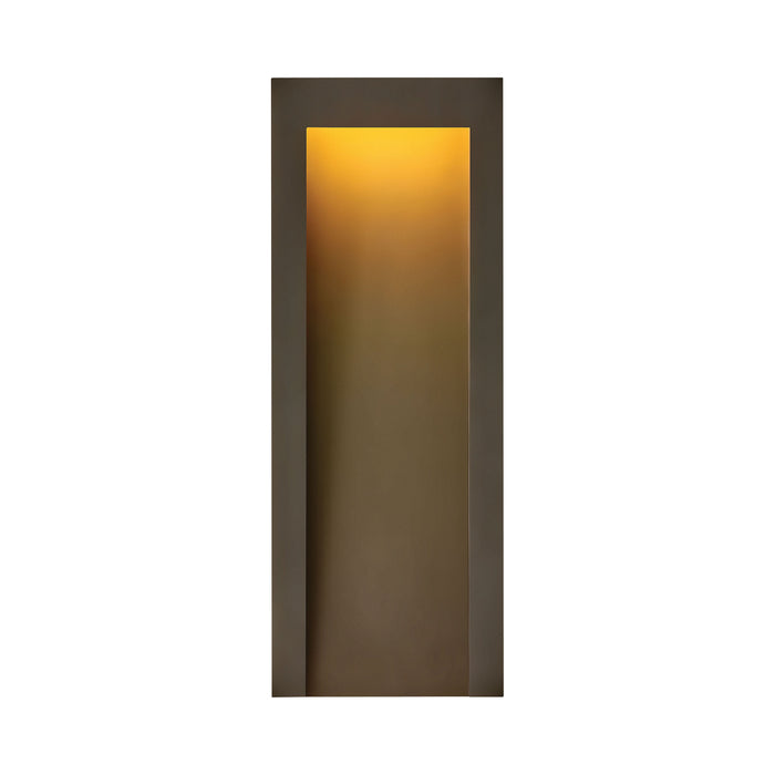 Taper Outside Area Led Wall Light in Large/Textured Oil Rubbed Bronze.