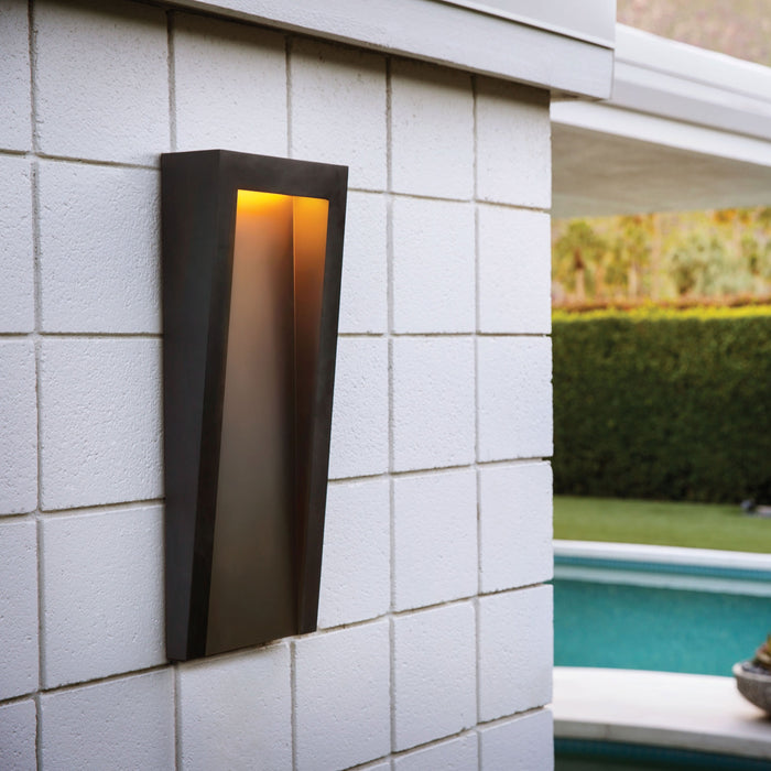 Taper Outdoor LED Wall Light in Outside Area.