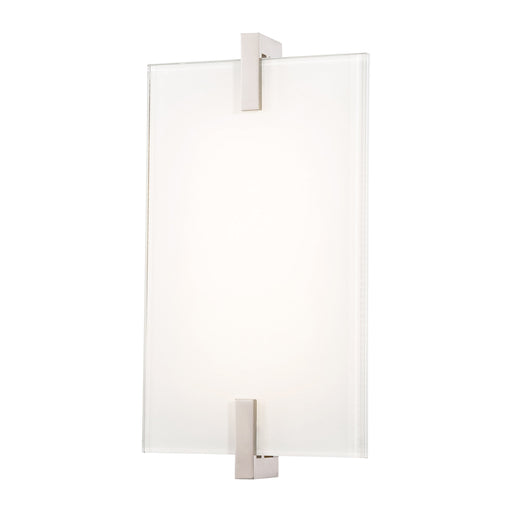 Hooked LED Bath Wall Light in Polished Nickel.