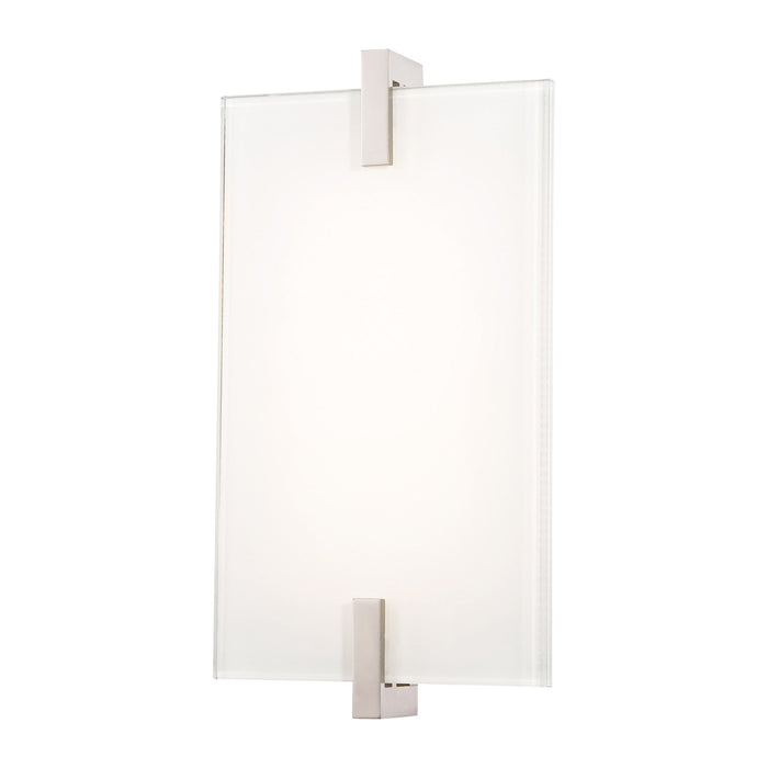 Hooked LED Bath Wall Light in Polished Nickel.