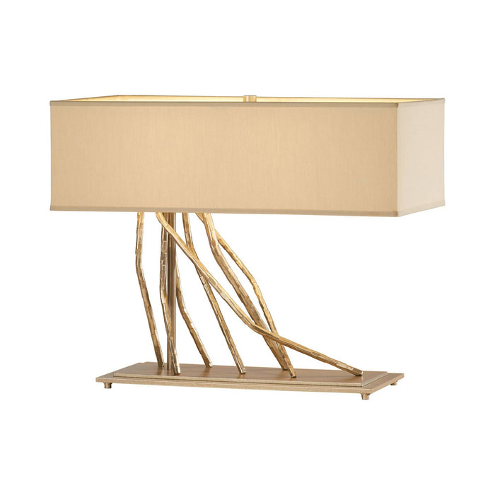 Brindille Table Lamp in Soft Gold/Flax.