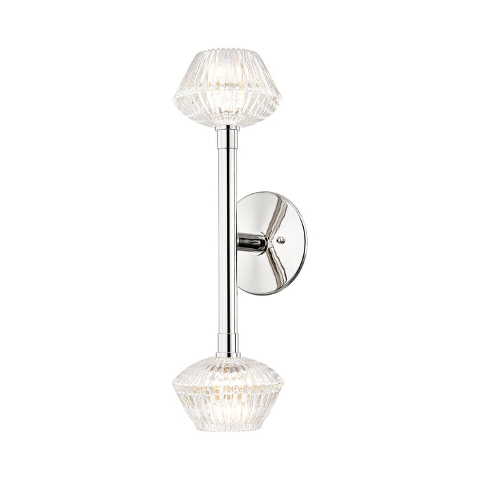 Barclay Wall Light in Polished Nickel (2-Light).