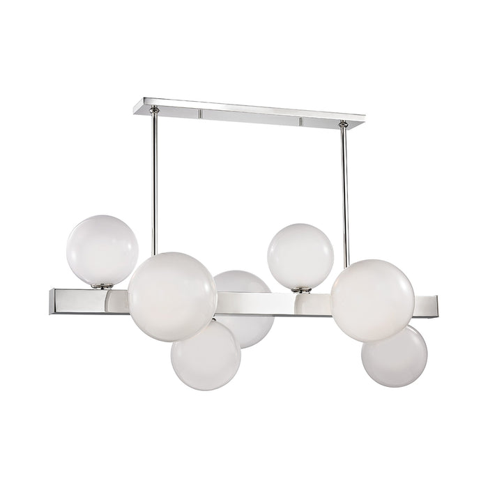 Hinsdale Linear Pendant Light in Polished Nickel.