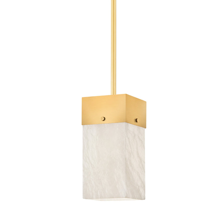 Times Square Pendant Light in Small/Aged Brass.
