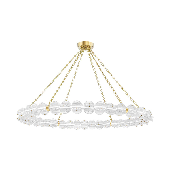 Lindley LED Chandelier in Large/Aged Brass.