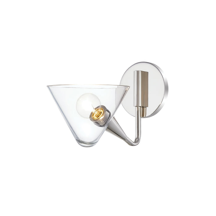 Isabella Wall Light in Polished Nickel/1-Light.
