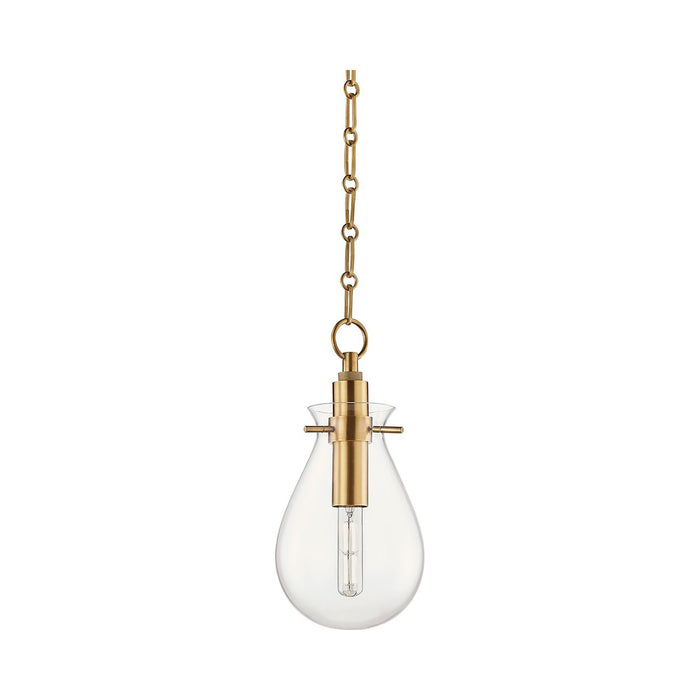 Ivy LED Pendant Light Small/Aged Brass.