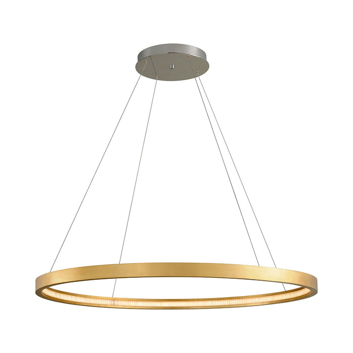 Jasmine LED Pendant Light in Gold Leaf/Round/XLarge.