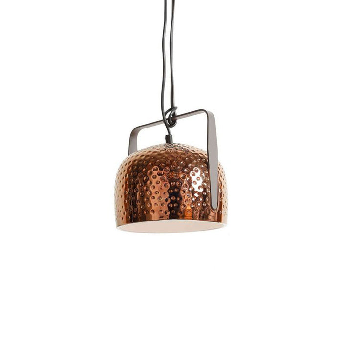 Bag LED Pendant Light in Ceramic With Texture/Glossy Bronze (Small).
