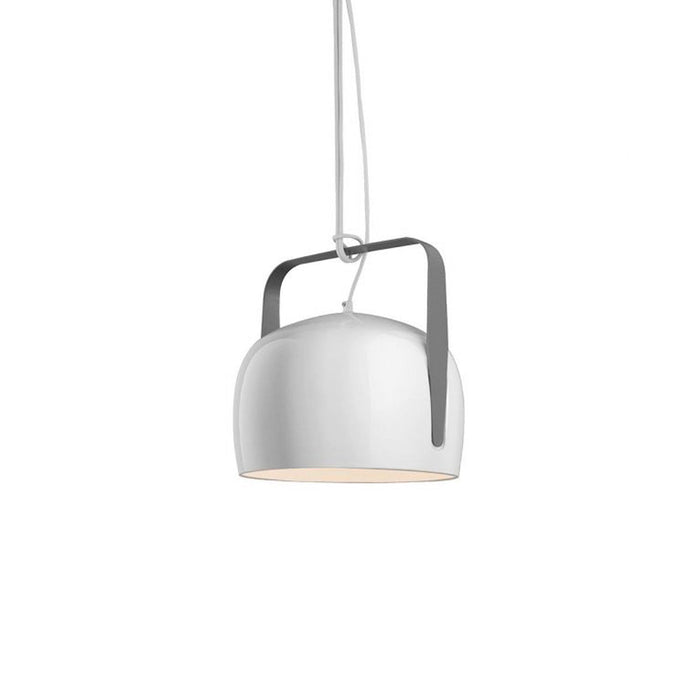 Bag LED Pendant Light in Smooth Ceramic/Glossy White (Small).