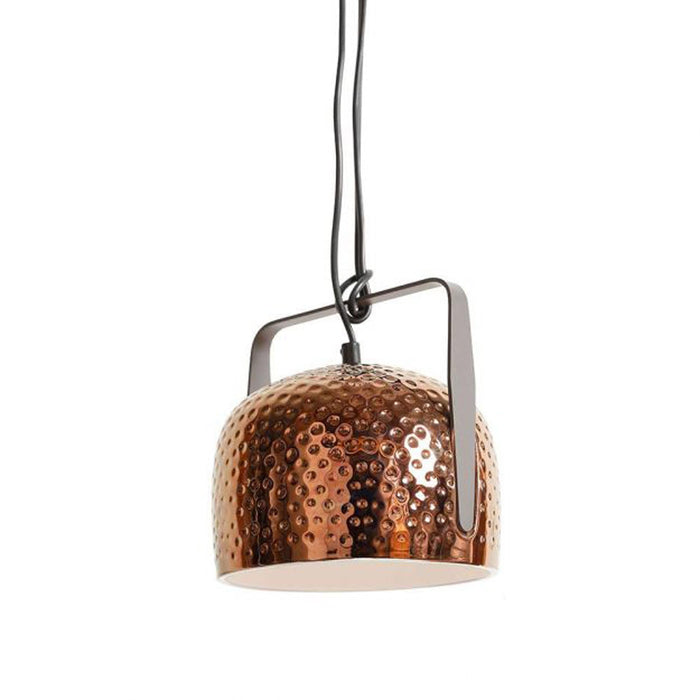 Bag LED Pendant Light in Ceramic With Texture/Glossy Bronze (Large).
