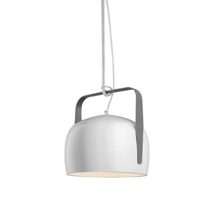 Bag LED Pendant Light in Smooth Ceramic/Glossy White (Large).
