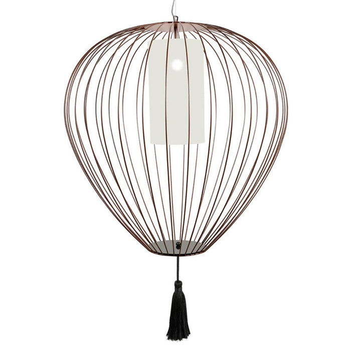 Cell LED Pendant Light in Glossy Bronze (33.07-Inch).
