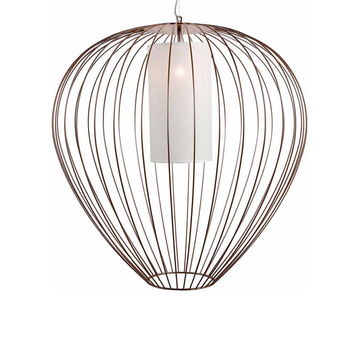 Cell Outdoor LED Pendant Light in Glossy Bronze (22.44-Inch).