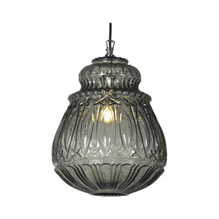 Ginger LED Pendant Light in Smoked/Transparent (10.24-Inch).