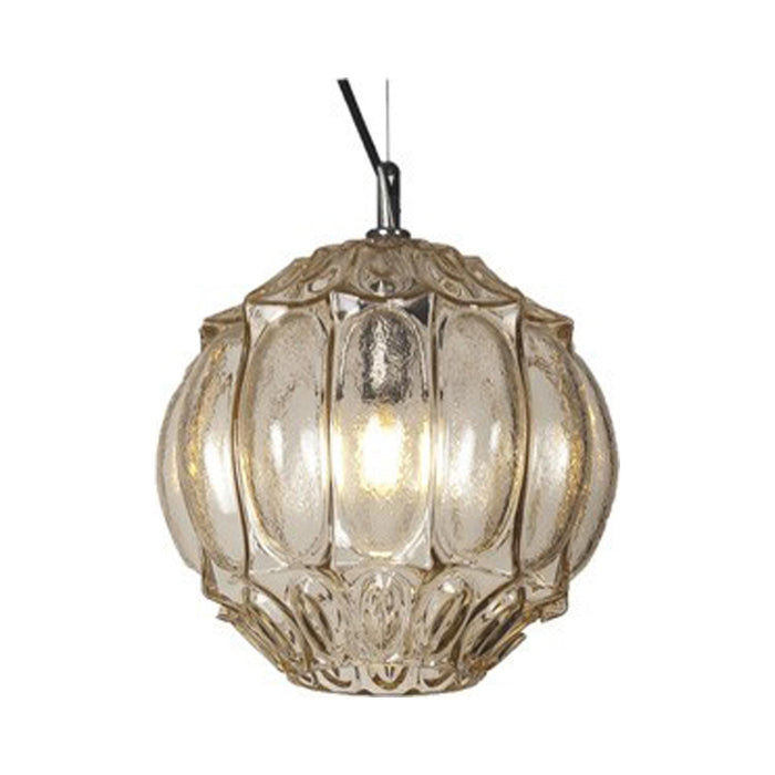 Ginger Outdoor LED Pendant Light in Yellow Glass/Without Hook (10.24-Inch).