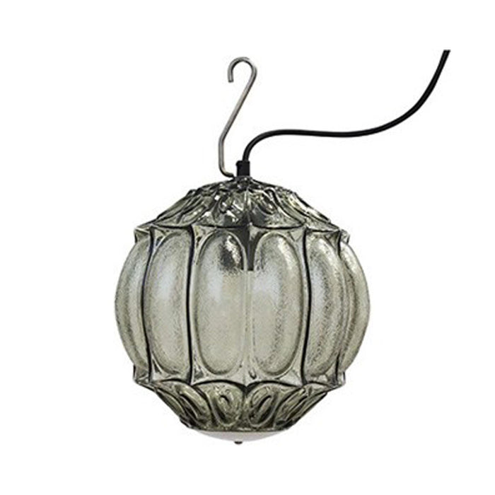 Ginger Outdoor LED Pendant Light in Smoked Glass/With Hook (10.24-Inch).