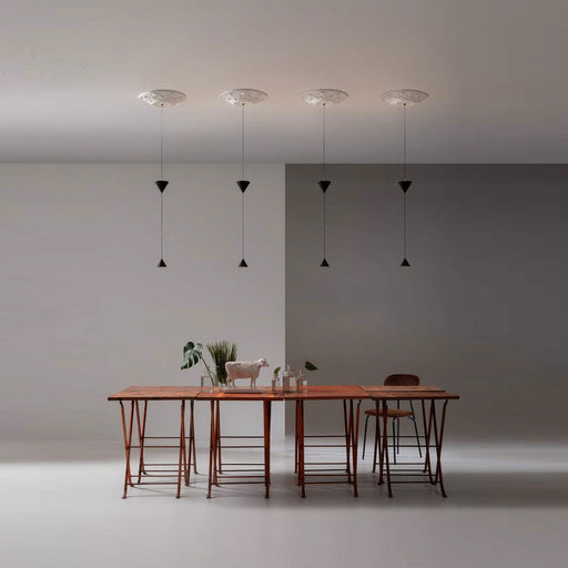 Moonbloom LED Pendant Light in dining room.