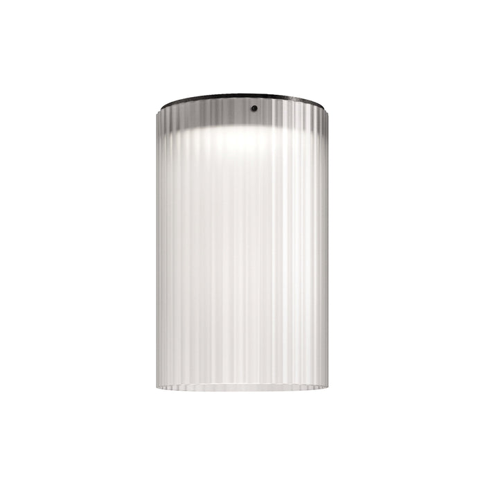 Giass LED Semi Flush Mount Ceiling Light in White (17.7-Inch).