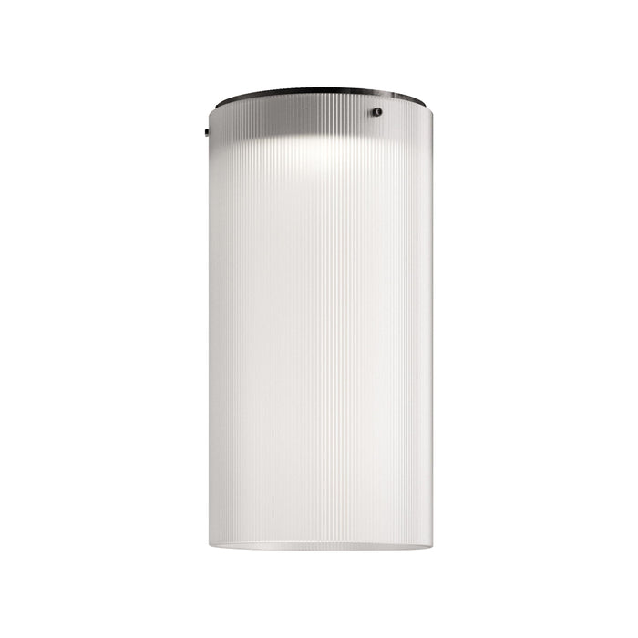 Giass LED Semi Flush Mount Ceiling Light in White (19.7-Inch).