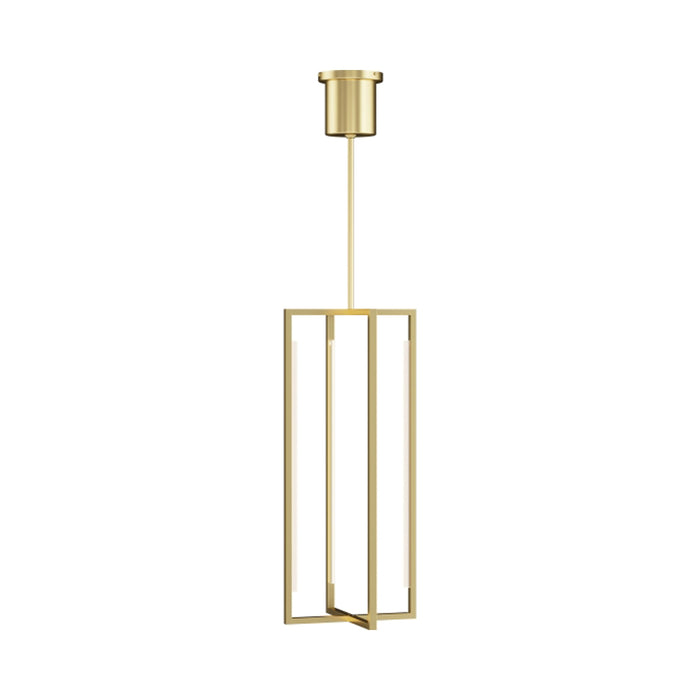 Kenway LED Pendant Light in Small/Natural Brass.