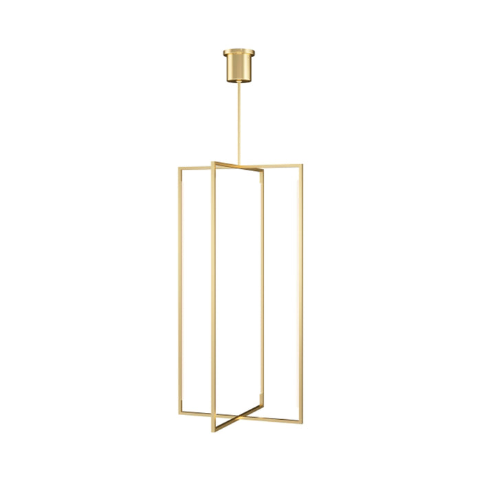 Kenway LED Pendant Light in Large/Natural Brass.