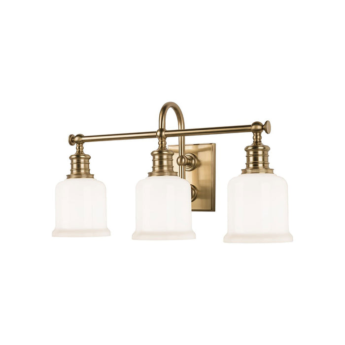 Keswick Vanity Light in 3-Light/Aged Brass.