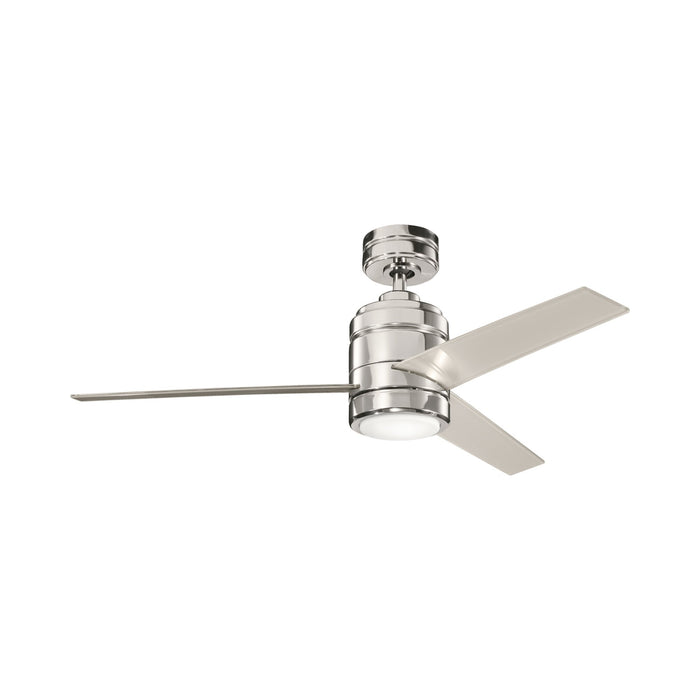 Arkwright LED Ceiling Fan in Polished Nickel/48-Inch/Polycarbonate.