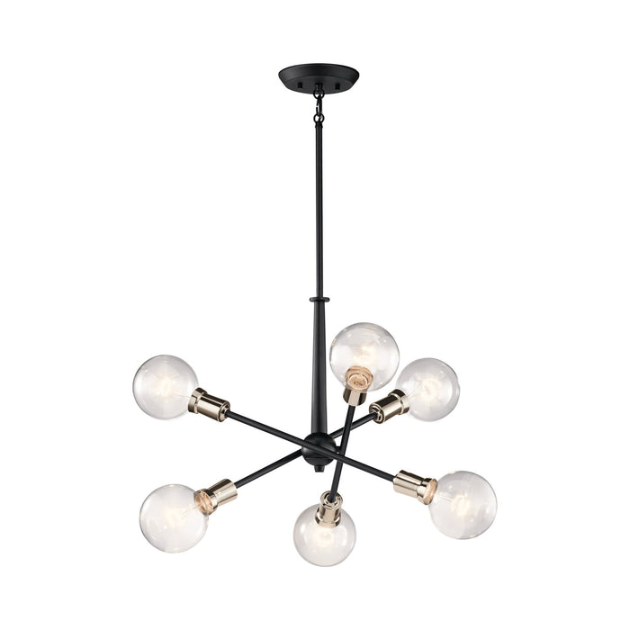 Armstrong Chandelier in 6-Light/Black.