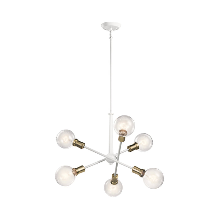 Armstrong Chandelier in 6-Light/White.