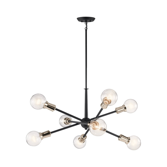 Armstrong Chandelier in 8-Light/Black.