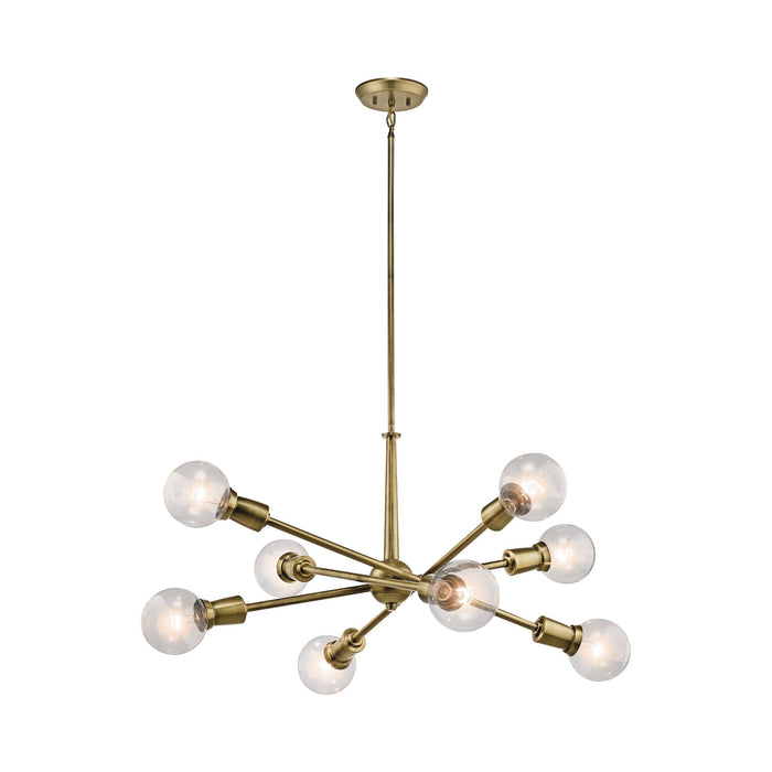 Armstrong Chandelier in 8-Light/Natural Brass.