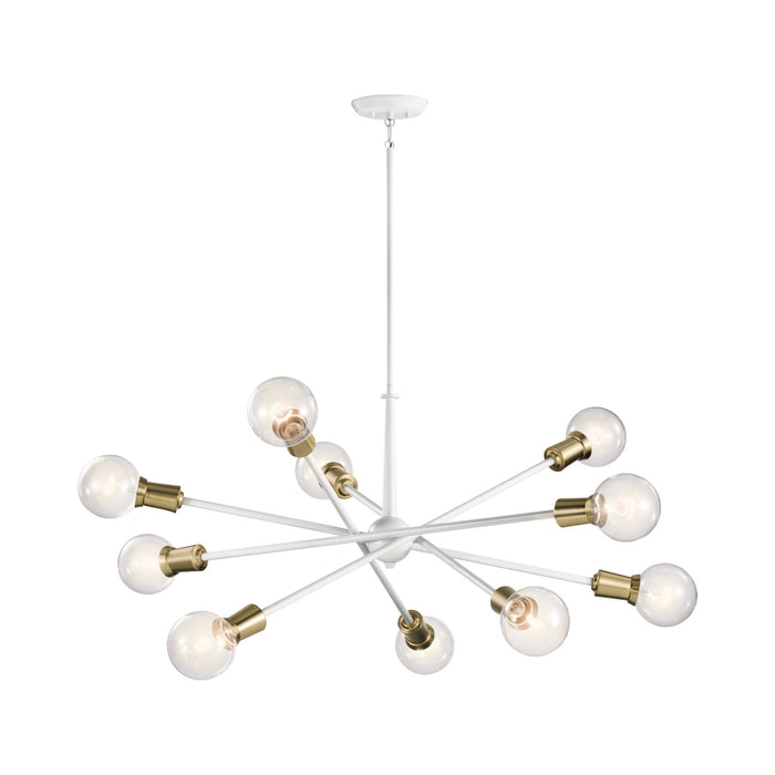 Armstrong Chandelier in 10-Light/White.