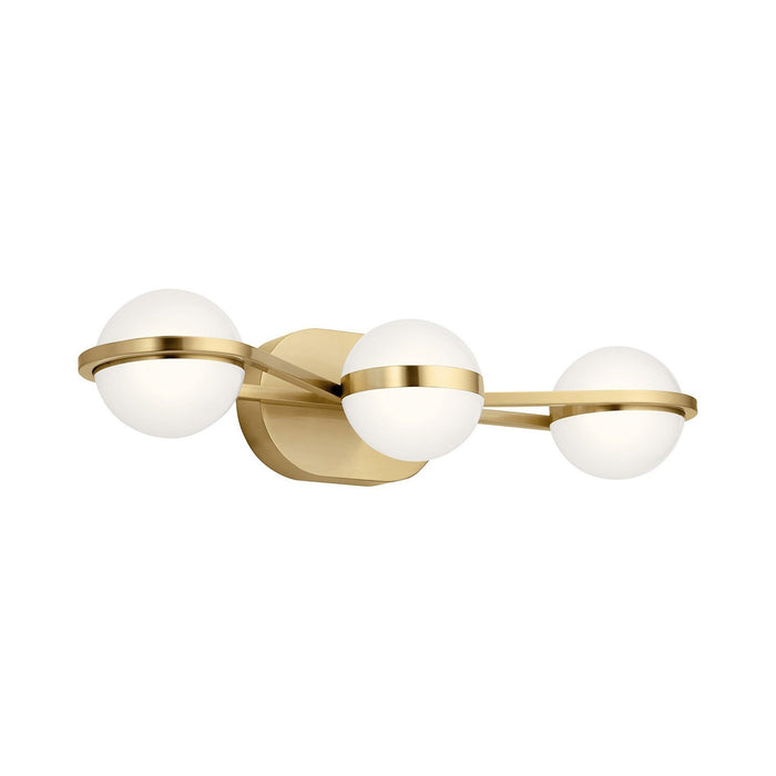 Brettin LED Bath Vanity Wall Light in 3-Light/Champagne Gold.