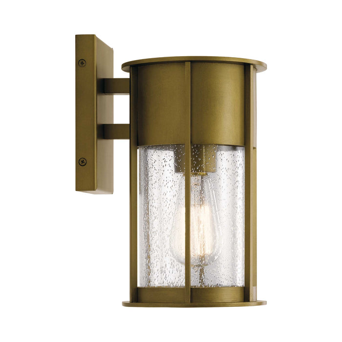 Camillo Outdoor Wall Light in Small/Natural Brass.