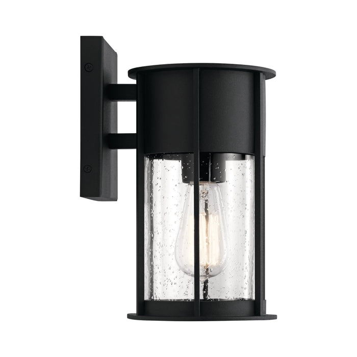 Camillo Outdoor Wall Light in Small/Textured Black.