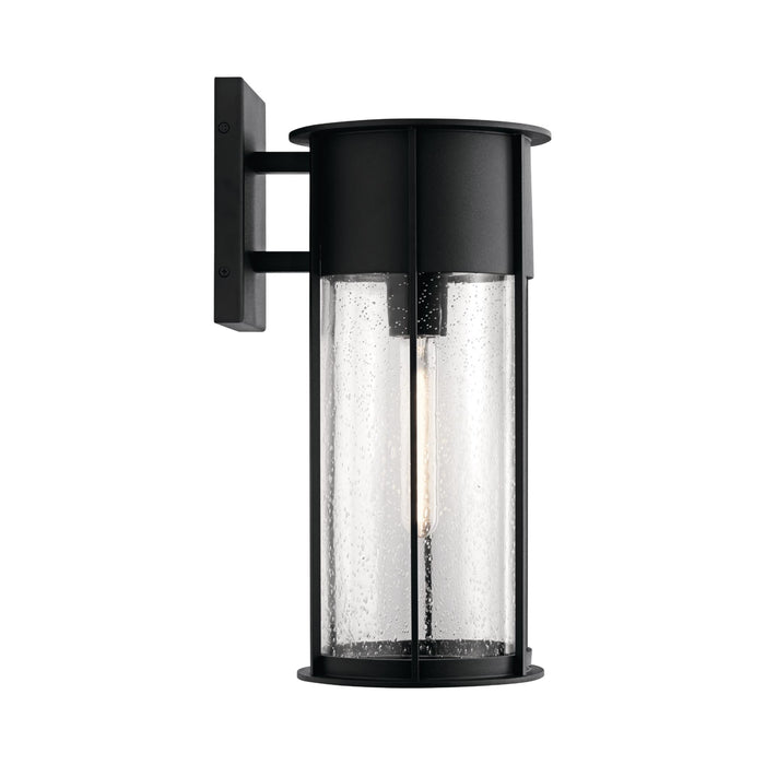 Camillo Outdoor Wall Light in Large/Textured Black.