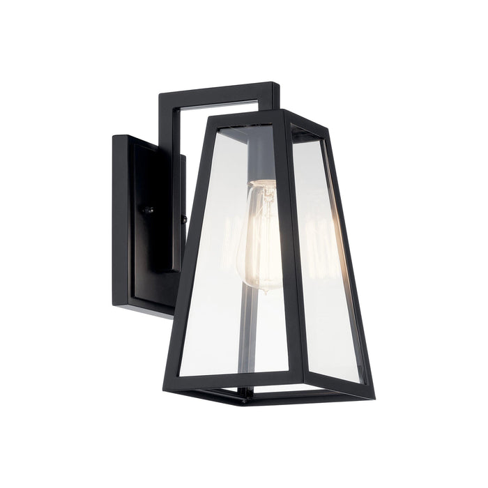 Delison Outdoor Wall Light in Black (Small).