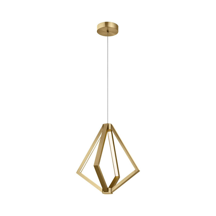 Everest LED Pendant Light in Small/Champagne Gold.