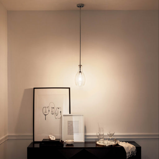 Everly Hourglass Pendant Light in livingroom.