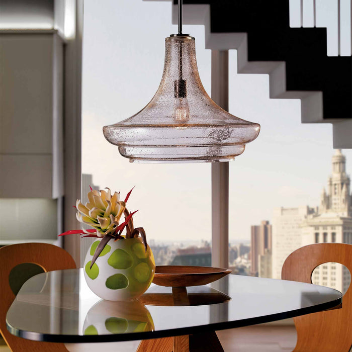 Everly Trumpet Pendant Light in dining room.