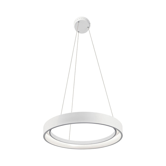 Fornello LED Pendant Light in Medium/Textured White.