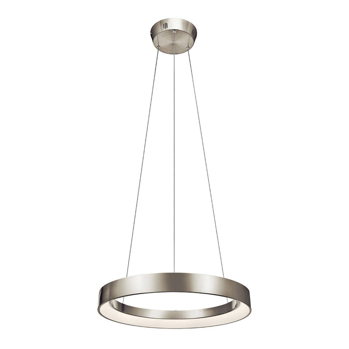 Fornello LED Pendant Light in Large/Brushed Nickel.