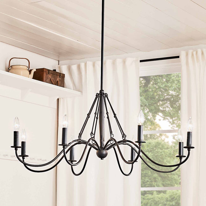 Freesia Chandelier in dining room.