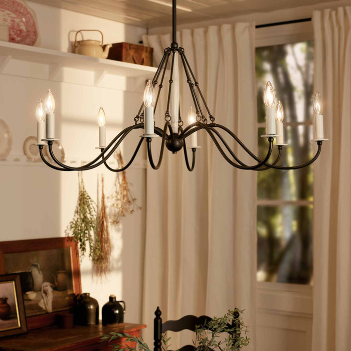 Freesia Chandelier in dining room.