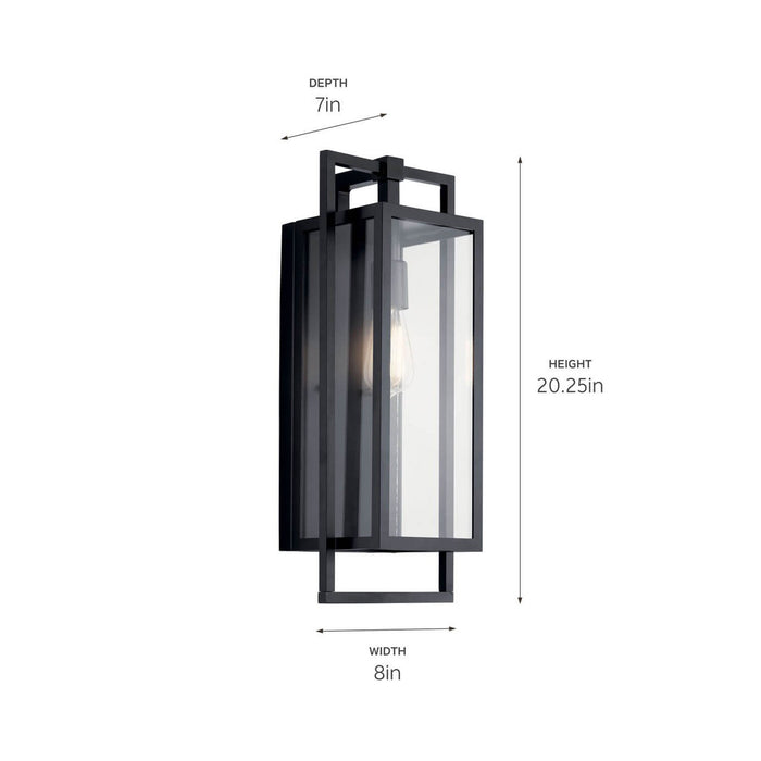 Goson Outdoor Wall Light - line drawing.