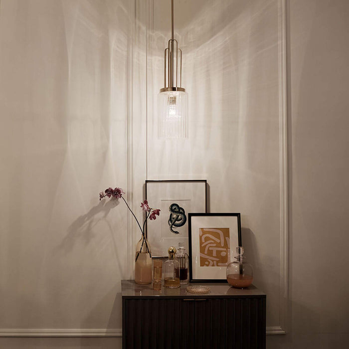 Kimrose Mini Pendant Light in bedroom.