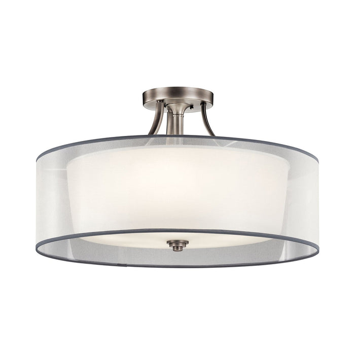 Lacey Semi Flush Mount Ceiling Light in 5-Light/Antique Pewter.